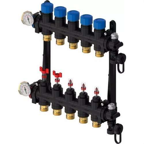 Collettore con flussometro FM 6xG3/4 Euro Uponor Vario M con riferimento 1085948 del marchio UPONOR