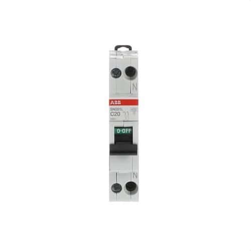 Interruttore Magnetotermico SN201L-C20 1P+N 20A Curva C 4,5kA con riferimento 2CSS245101R0204 del marchio ABB