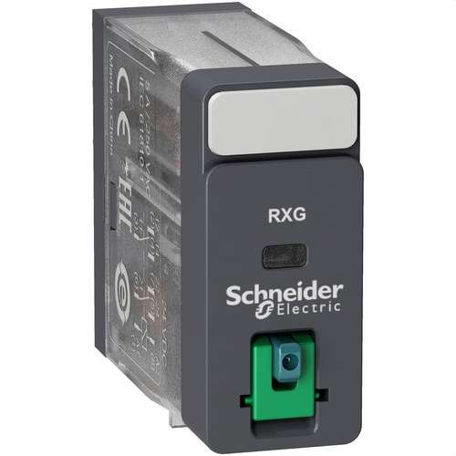 Relè 2 scambi 5A + Pulsante di test 24V CC con riferimento RXG21BD del marchio SCHNEIDER ELECTRIC