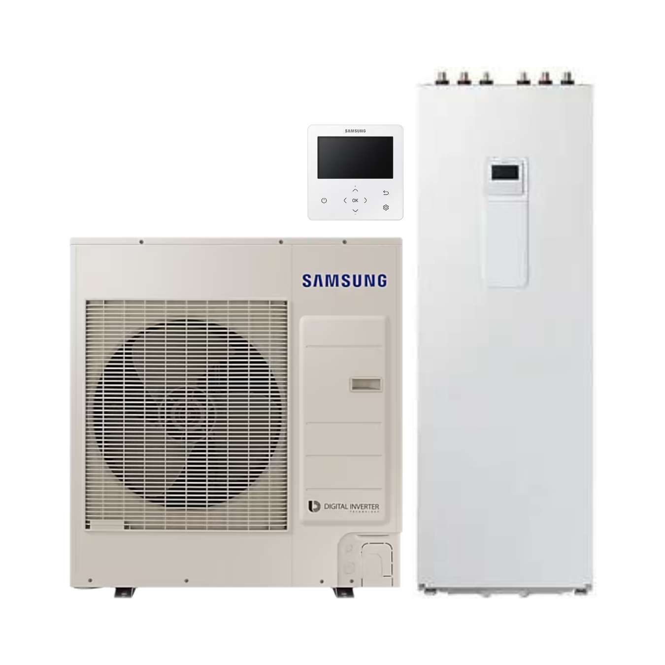 Set aerotermico monoblocco Samsung EHS da 8 kW + Hydro Kit da 260 litri con riferimento EHS260R328 del marchio SAMSUNG