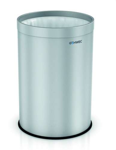 Pattumiera da 9L senza coperchio inox satinato con riferimento GW06 07 04 01 del marchio GENWEC