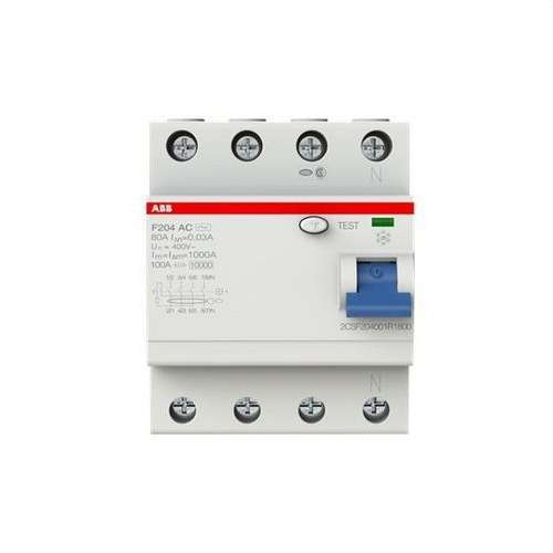 Differenziale 4P 80A Classe AC 30mA con riferimento 2CSF204001R1800 del marchio ABB