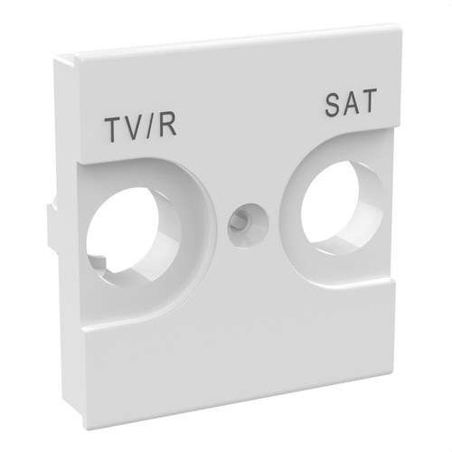 Fronte universale di connessione TV/R-SAT a 2 moduli bianco Classia con riferimento RW4212 del marchio BTICINO