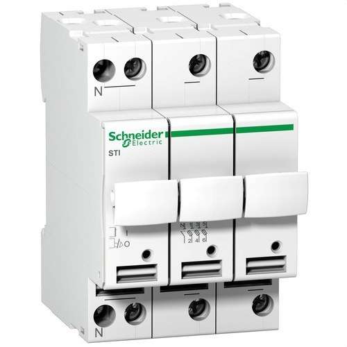 Portafusibili sezionatore STI 3P+N 400V con riferimento A9N15657 del marchio SCHNEIDER ELECTRIC