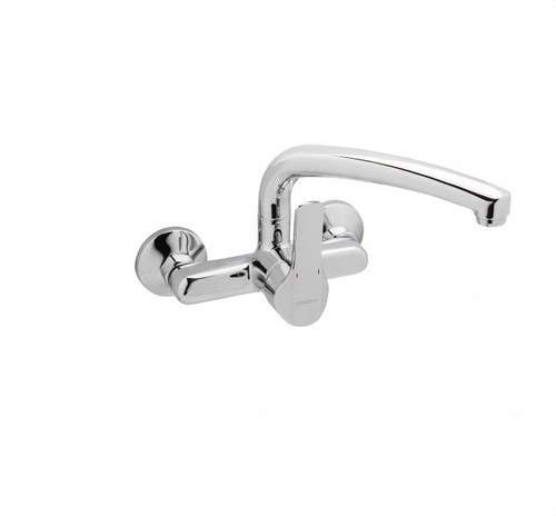 Rubinetto da cucina monocomando a parete con canna lunga K8 cromo con riferimento 61192 28 45 66 del marchio GENEBRE