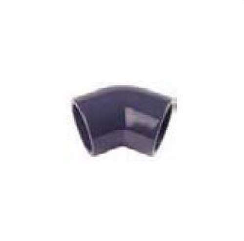 Gomito ad incollaggio 45º a pressione femmina-femmina PR-2 diametro 75mm PVC con riferimento 250027 del marchio CREARPLAST