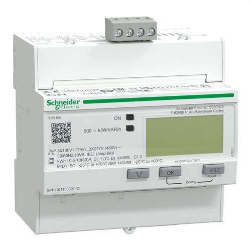 Contatore di energia iem3155 63 A classe 1 modbus MID con riferimento A9MEM3155 del marchio SCHNEIDER ELECTRIC