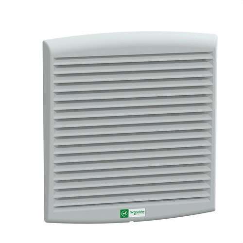 Ventilatore con griglia di uscita e filtro G2 300m3/h 230V IP54 ClimaSys con riferimento NSYCVF300M230PF del marchio SCHNEIDER ELECTRIC