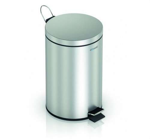 Pattumiera con pedale da 5L in acciaio inox satinato con riferimento GW06 02 04 01 del marchio GENWEC