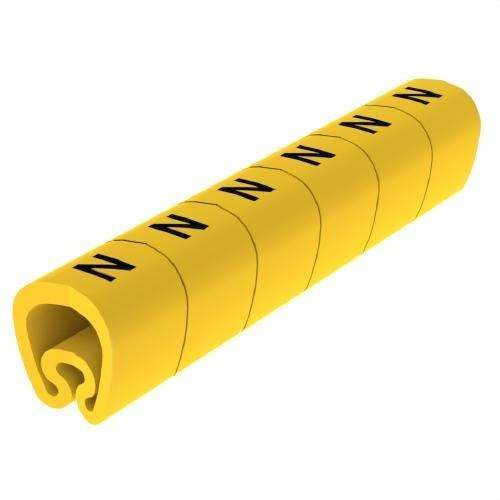 Segnaletichetti precortati gialli Ø18 PVC plastificati con riferimento 1813-N del marchio UNEX
