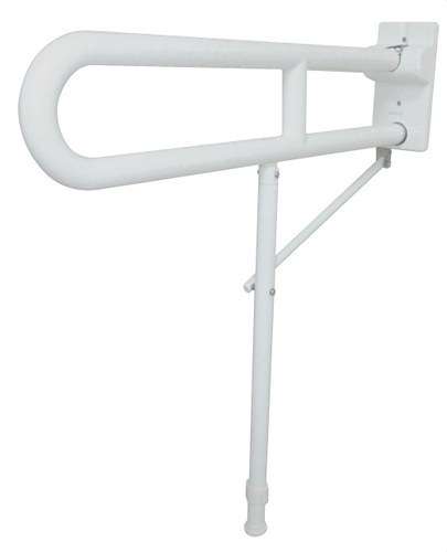 Barra di supporto ribaltabile girevole verticale con gamba da 800 mm in alluminio bianco con riferimento 15206.NBA del marchio NOFER