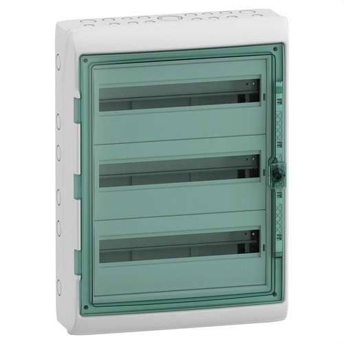 Cassetta di distribuzione stagna 3 file 54 moduli 610x448x160mm con riferimento 13986 del marchio SCHNEIDER ELECTRIC