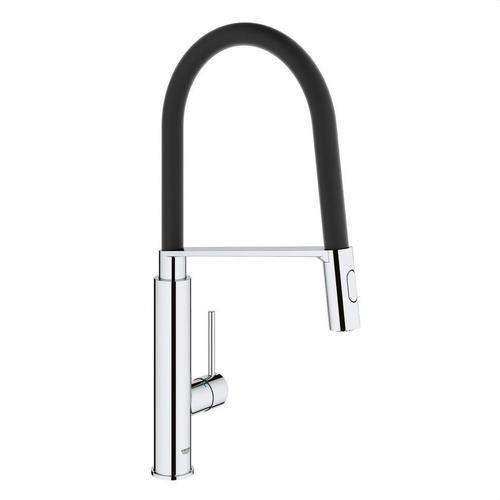 Rubinetto da cucina monocomando Concetto cromo e nero con riferimento 31491000 del marchio GROHE