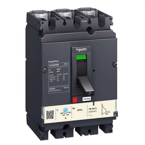 Interruttore Magnetotermico Easypact CVS250B TM200D 3P/3R con riferimento LV525302 del marchio SCHNEIDER ELECTRIC