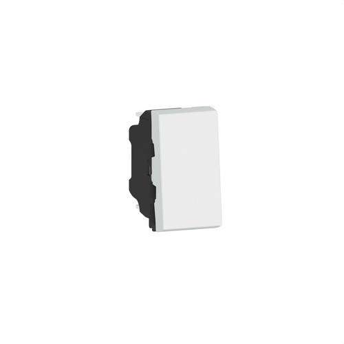 Interruttore Legrand Mosaic EasyLed 1 modulo 1 via 10AX 250V bianco con riferimento 077000L del marchio LEGRAND