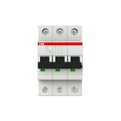 Interruttore Magnetotermico S203-C6 3P 6A Curva C 10kA con riferimento 2CDS253001R0064 del marchio ABB