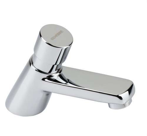 Rubinetto temporizzato per lavabo con pulsante 1/2" cromato con riferimento 1036 04 del marchio GENEBRE