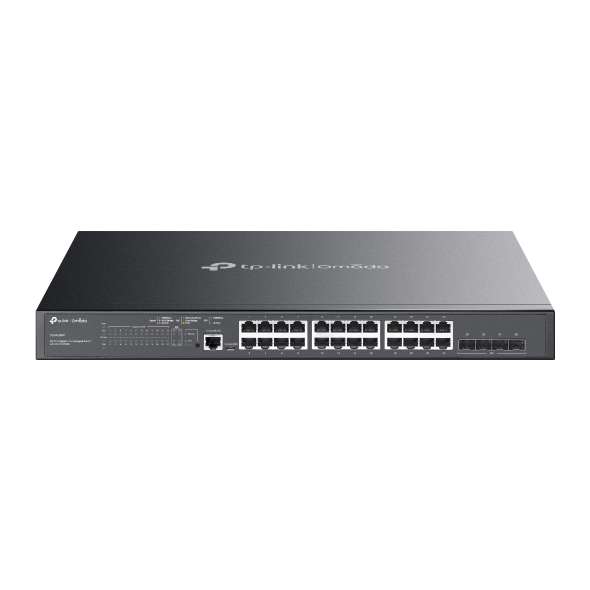 Switch Omada L2+ a 24 porte Gigabit e 4 SFP, con 24 PoE+ con riferimento TL-SG3428 del marchio TP-LINK