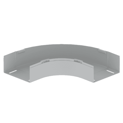 Curva piana a 90º grigia RAL7035 100x200 mm U23X con riferimento 66230 del marchio UNEX