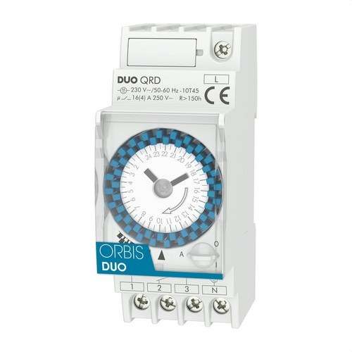 Interruttore orario analogico 2 MOD.DUO QRD 230V con riferimento OB292032 del marchio ORBIS