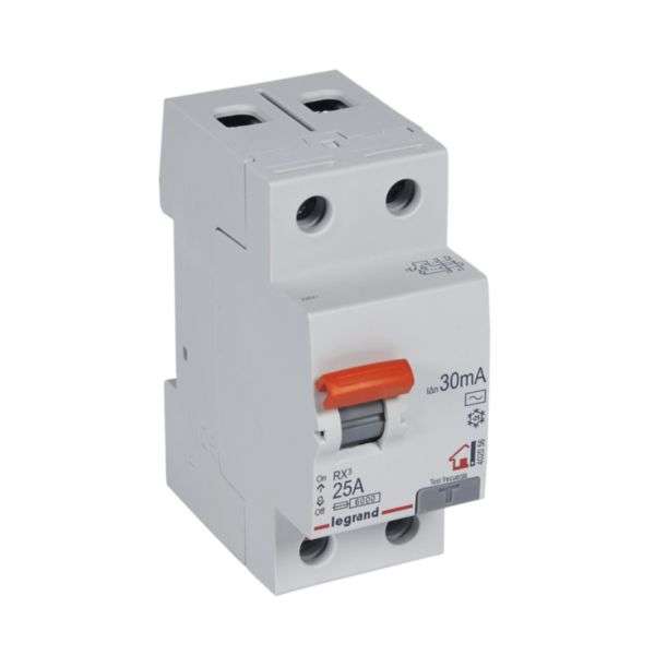 Differenziale RX³ - 2P - 230V~ - 30mA - 25A - Tipo AC con riferimento 402056 del marchio LEGRAND