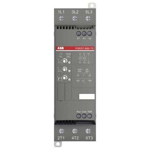 Avviatore progressivo motore ABB PSR 37 A 600 V AC 18,5 kW trifase IP10 IP20 con riferimento 1SFA896110R7000 del marchio ABB