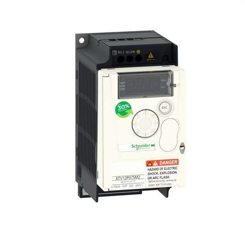 Variatore di velocità ALTIVAR-12 0,75KW 240V 1PH con riferimento ATV12P075M2 del marchio SCHNEIDER ELECTRIC