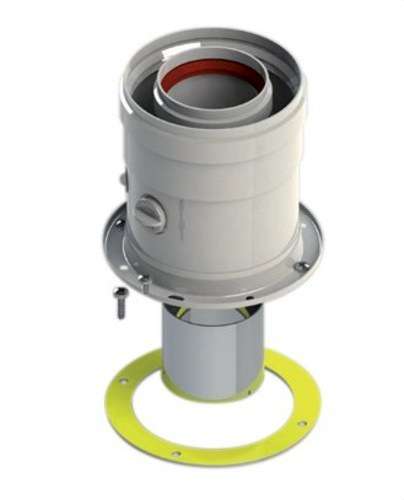 Uscita coassiale verticale compatibile con Cointra 60/100 alluminio bianco con riferimento 610CVUP1 del marchio FIG