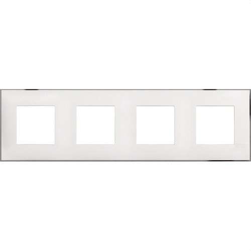 Cornice decorativa 2x4 moduli bianco cromo Classia con riferimento R4802M4WR del marchio BTICINO