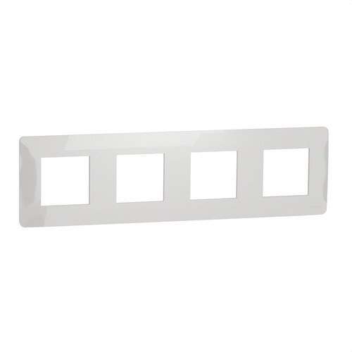 Cornice a 4 elementi bianco polare New Unica Studio con riferimento NU200818 del marchio SCHNEIDER ELECTRIC