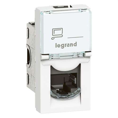 Base RJ45 Legrand Mosaic Cat 6 UTP 1 modulo 8 contatti LCS2 bianco con riferimento 076561 del marchio LEGRAND