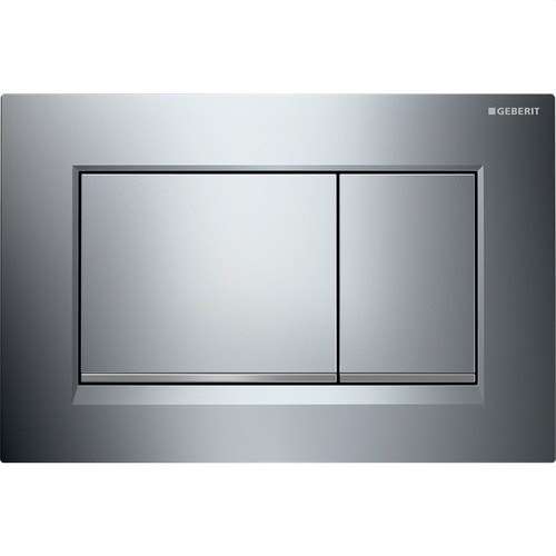 Pulsante doppio scarico SIGMA30 cromato lucido con riferimento 115.883.KH.1 del marchio GEBERIT
