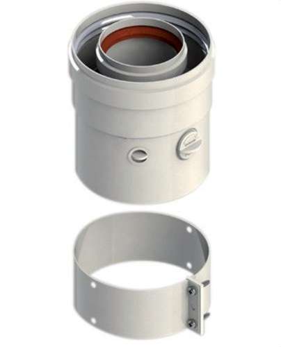 Uscita coassiale verticale compatibile con Ariston 60/100mm alluminio bianco con riferimento 610CVCLARP1 del marchio FIG