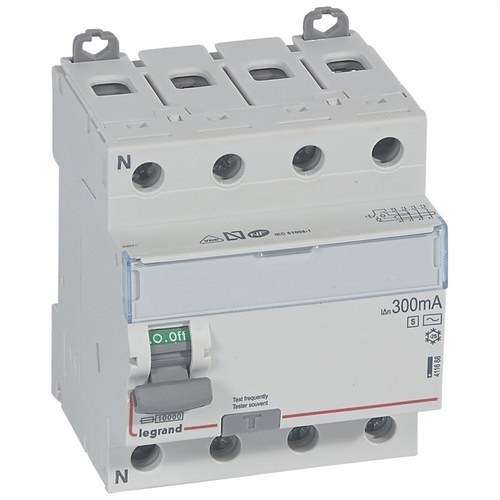 Differenziale DX³ 4P 400V 40A Curva AC 300mA 4 moduli con riferimento 411668 del marchio LEGRAND