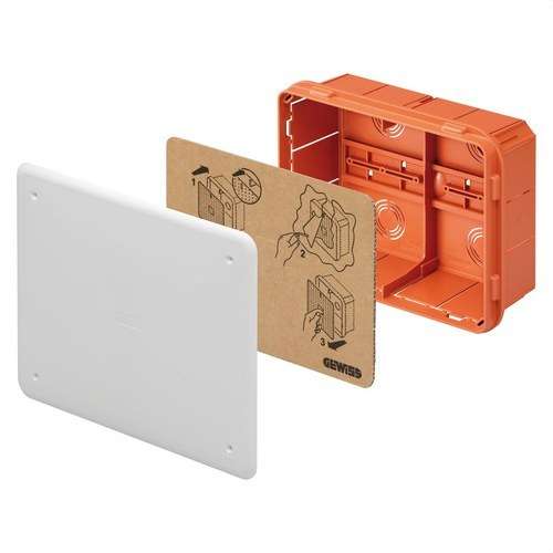 Scatola di derivazione e connessione con guide DIN 48PT 196x152x75mm con riferimento GW48006 del marchio GEWISS