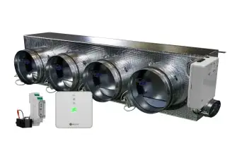 Plenum motorizzato Airzone Easyzone 25 Wi-Fi Standard + VMC AZC25MELST01S4 per Mitsubishi Electric – 4 uscite Ø200 mm (bassa capacità) con riferimento AZC25MELST01S4 del marchio AIRZONE