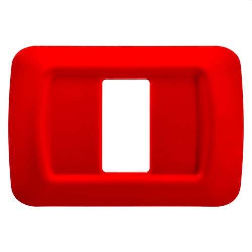 Placca da 1 modulo rosso geranio System con riferimento GW22521 del marchio GEWISS