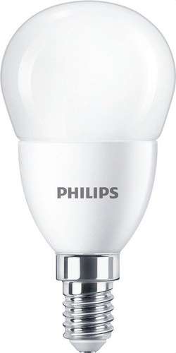 Lampadina a LED sferica CorePro Lustre ND 7-60W E14 827 P48 FR con riferimento 31304000 del marchio PHILIPS