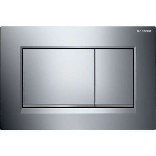 Pulsante di scarico doppio SIGMA30 cromato lucido con riferimento 115.883.KH.1 del marchio GEBERIT