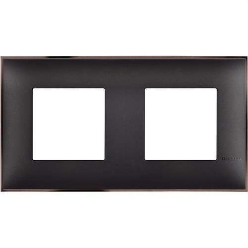 Cornice ad incasso 2x2 moduli nichel nero Classia con riferimento R4802M2BH del marchio BTICINO