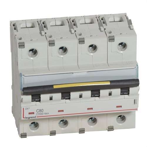 Interruttore magnetotermico DX3 4 Poli 80A con riferimento 409362 del marchio LEGRAND