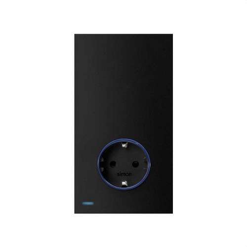 Kit completo per 1 elemento con 1 base presa schuko HUB PRO Simon iO nero opaco Simon 100 con riferimento 10032108-238 del marchio SIMON
