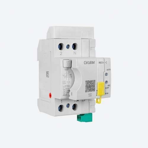 Interruttore differenziale con riarmo automatico Circutor REC4-C 2P 63 30 con riferimento P27A23. del marchio CIRCUTOR