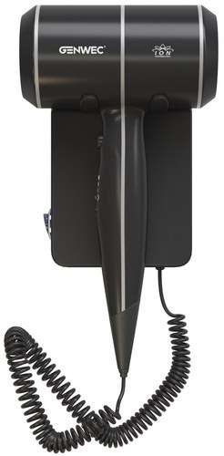 Asciugacapelli ionico "BISE" 1800W nero opaco con riferimento GW02 08 01 03 del marchio GENWEC