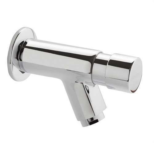 Rubinetto temporizzato a parete per lavabo con pulsante 1/2" cromato con riferimento 1037 04 del marchio GENEBRE