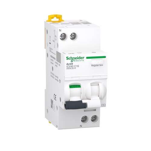 Magnetotermico iCV40 1P+N 16A Curva C con riferimento A9DE2616 del marchio SCHNEIDER ELECTRIC