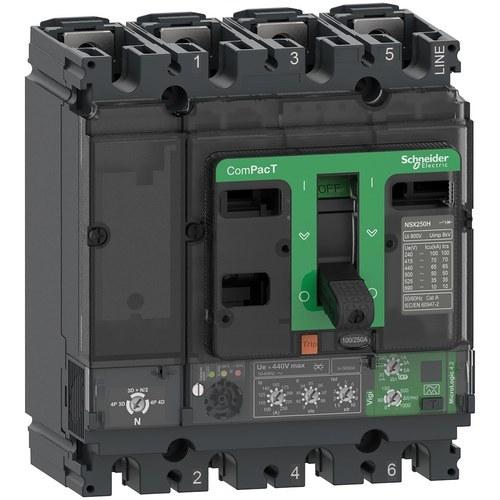 Interruttore automatico ComPacT NSX160N 50kA AC 4P4R 160A Micrologic 4.2 con riferimento C16N44V160 del marchio SCHNEIDER ELECTRIC