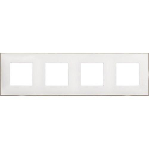 Cornice per 2x4 moduli bianco satinato Classia con riferimento R4802M4WS del marchio BTICINO