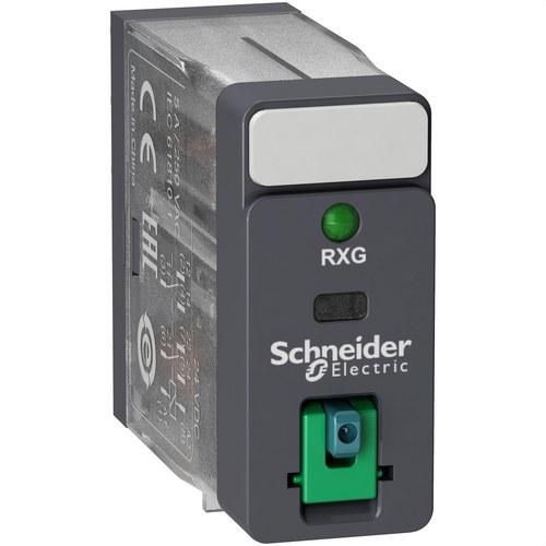 Relè 2 C/O 5A + Pulsante di test + LED 24V CC con riferimento RXG22BD del marchio SCHNEIDER ELECTRIC