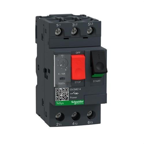 Interruttore magnetotermico per motore GV2ME 6/10A con riferimento GV2ME14 del marchio SCHNEIDER ELECTRIC